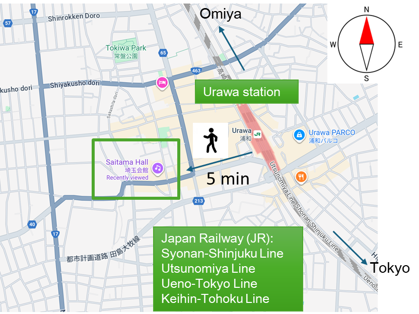 Access map or surrounding area of the symposium venue